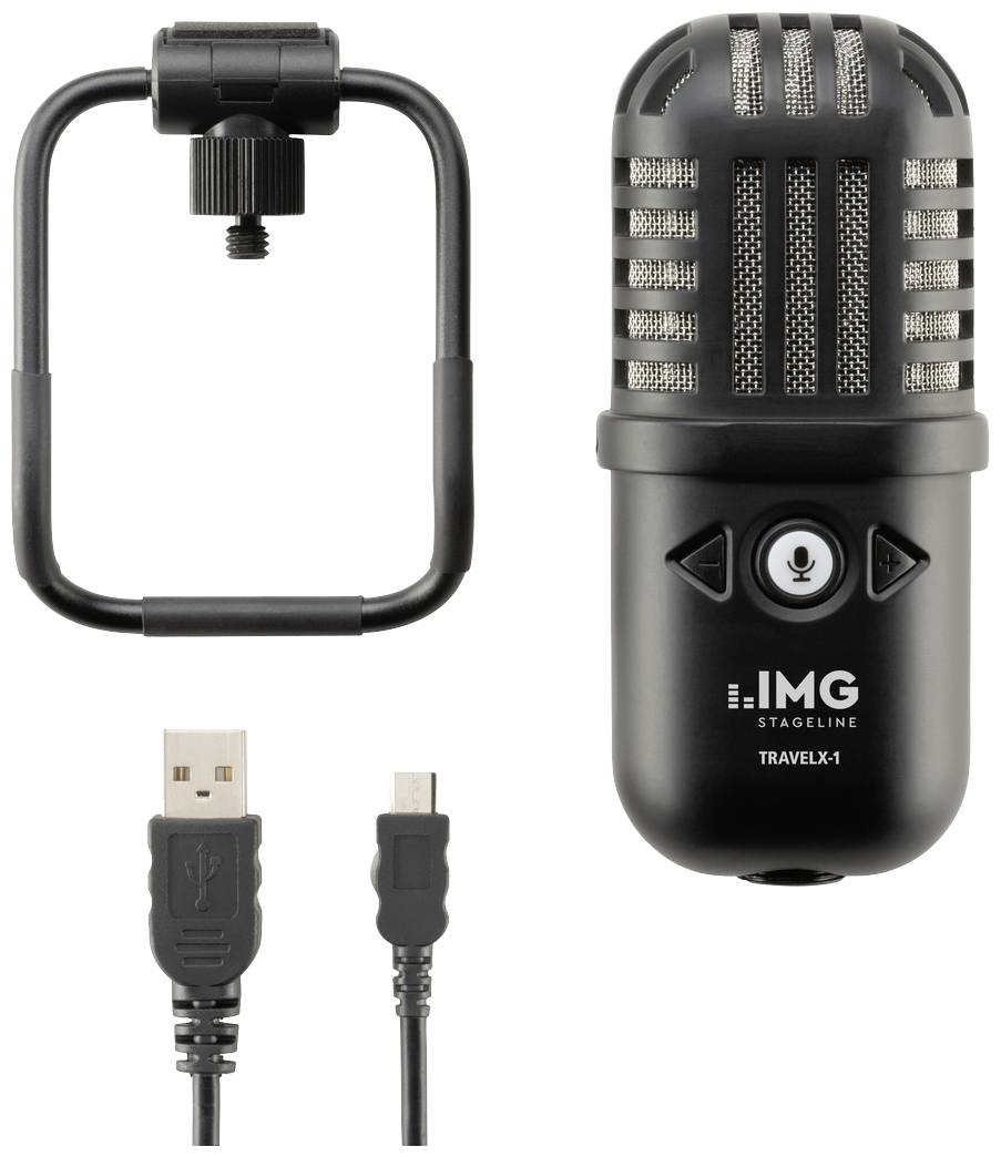 Monacor TravelX-1 Stand Sprach-Mikrofon Übertragungsart (Details):Kabelgebunden Schalter, inkl. Tasche