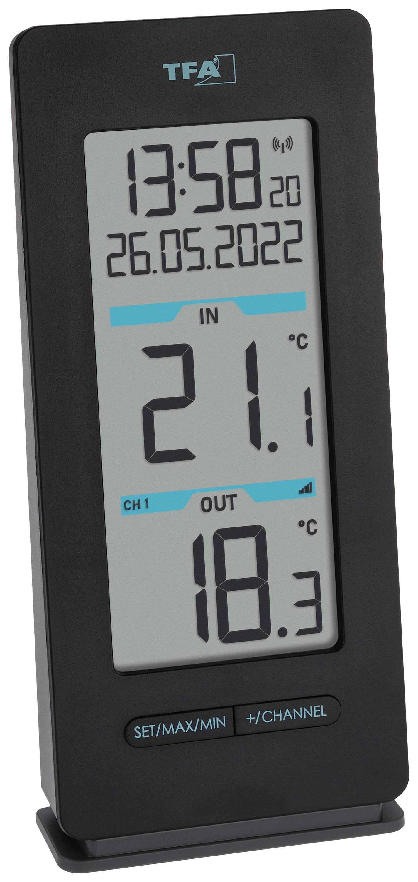 TFA Dostmann Buddy Funk-Thermometer digital Schwarz 30.3072.01