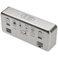 TFA Dostmann 60.2032.54 Quarz Wecker Silber Alarmzeiten 2 Großes Display, Extra lauter Weckton TFA Dostmann 60.2032.54 Quarz Wecker Silber Alarmzeiten 2 Großes Display, Extra lauter Weckton