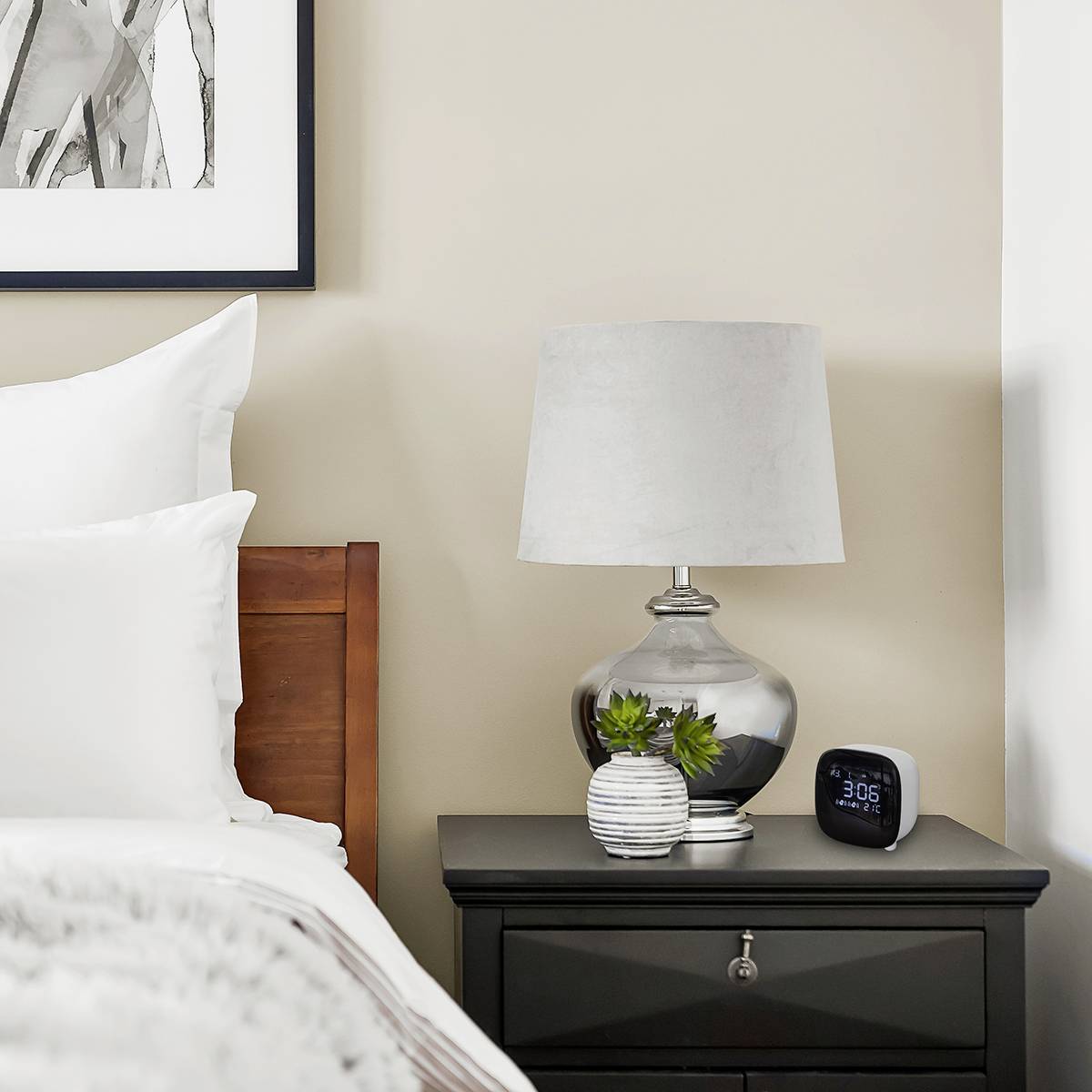 TFA Dostmann 60.2034.02 Quarz Wecker Weiß Alarmzeiten 2