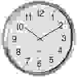 Horloge murale TFA Dostmann 60.3548.02 radiopiloté(e) 508 mm x 65 mm blanc, argent grand écran