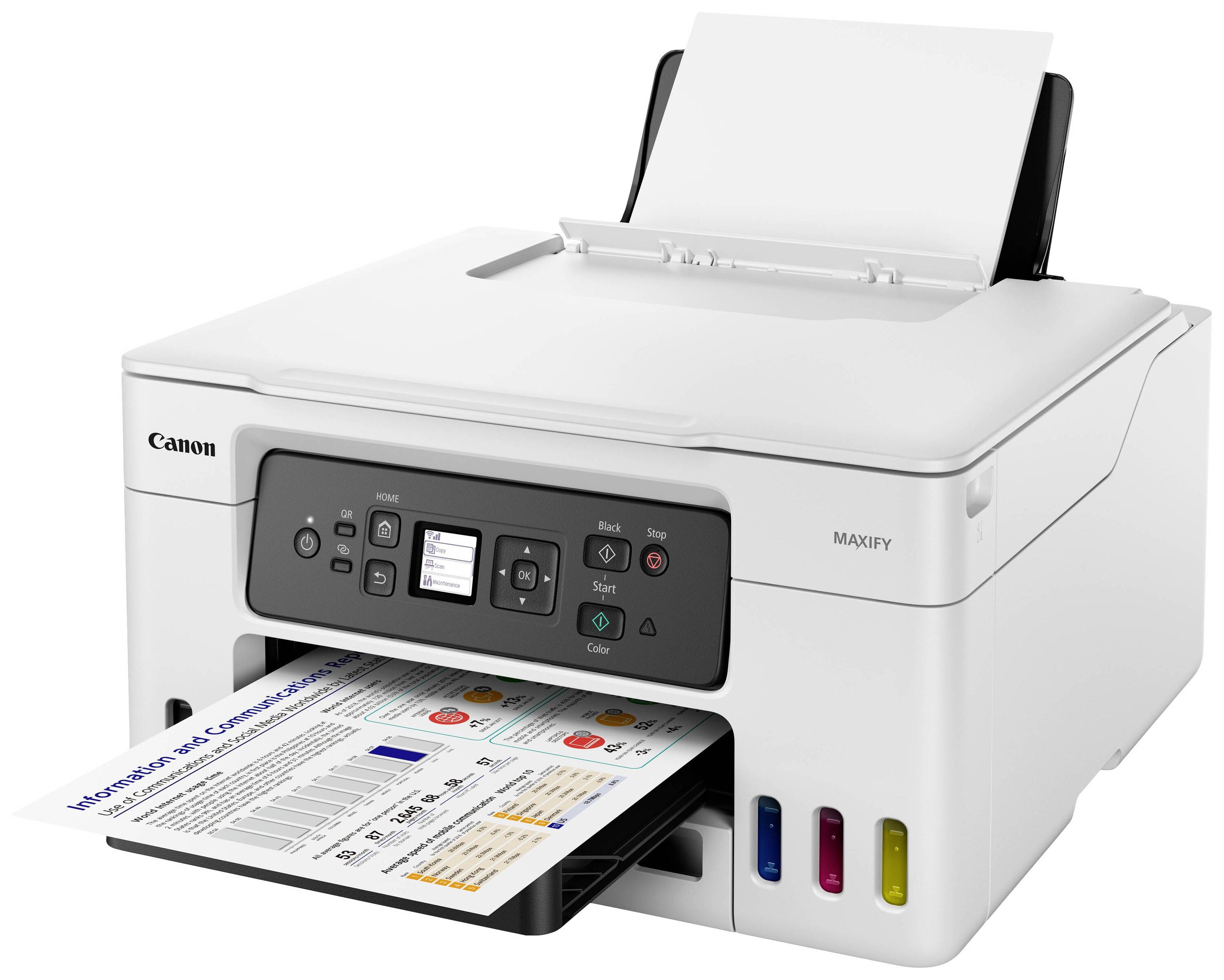 Canon MAXIFY GX3050 Multifunktionsdrucker Tintenstrahl Farbe A4 Drucker, Scanner, Kopierer Duplex, Tintentank-System, WLAN