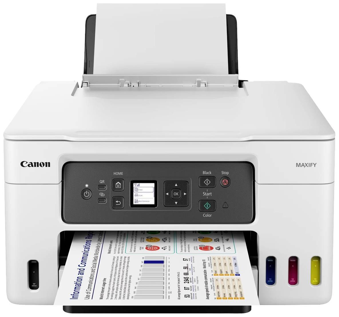 Canon MAXIFY GX3050 Multifunktionsdrucker Tintenstrahl Farbe A4 Drucker, Scanner, Kopierer Duplex, Tintentank-System, WLAN