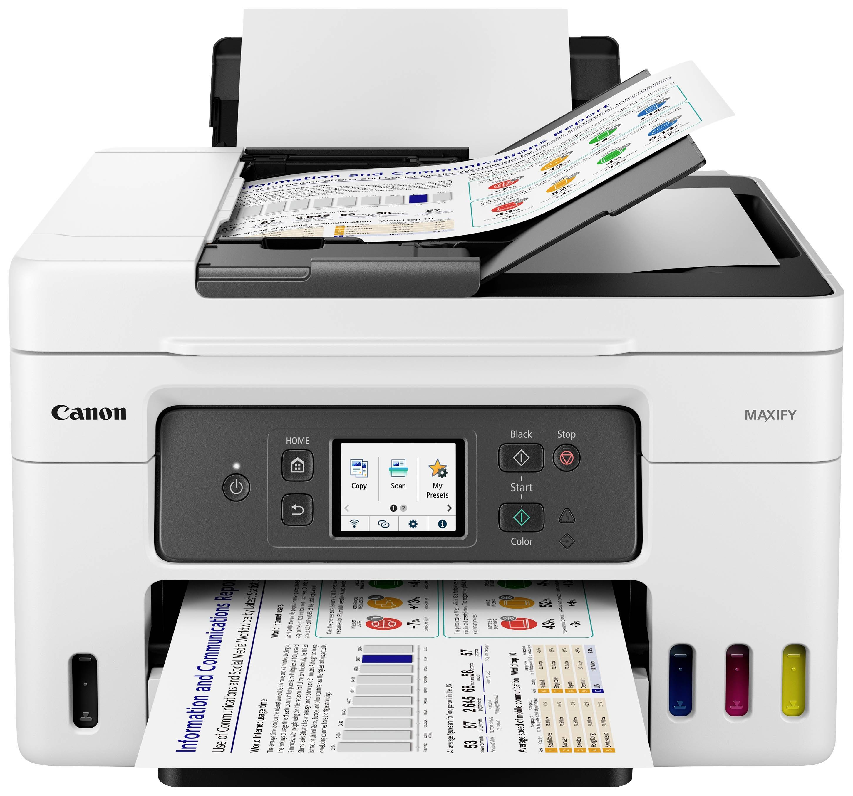 Canon MAXIFY GX4050 Multifunktionsdrucker Tintenstrahl Farbe A4 Drucker, Scanner, Kopierer, Fax ADF, Duplex, LAN, Tintentank-System, WLAN