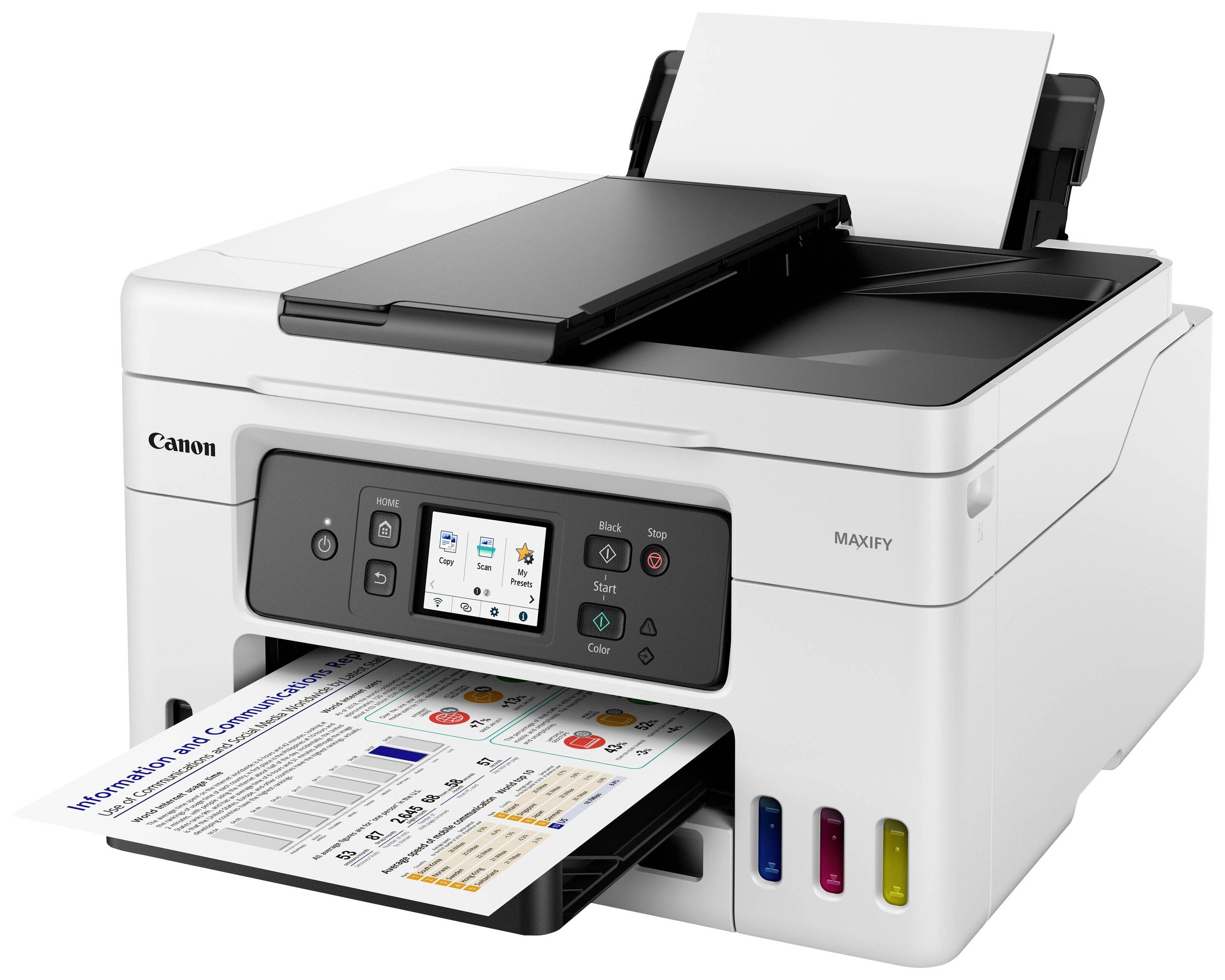 Canon MAXIFY GX4050 Multifunktionsdrucker Tintenstrahl Farbe A4 Drucker, Scanner, Kopierer, Fax ADF, Duplex, LAN