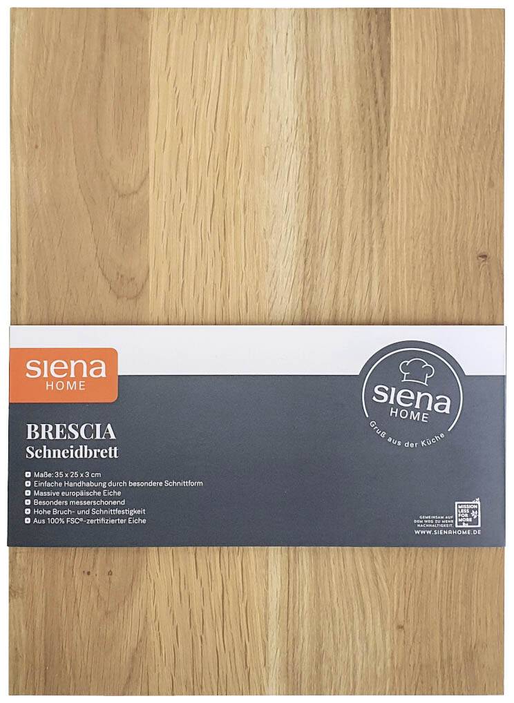 Siena HOME P41795 Schneidbrett 45° Griff Brescia, Eiche FSC® 100%