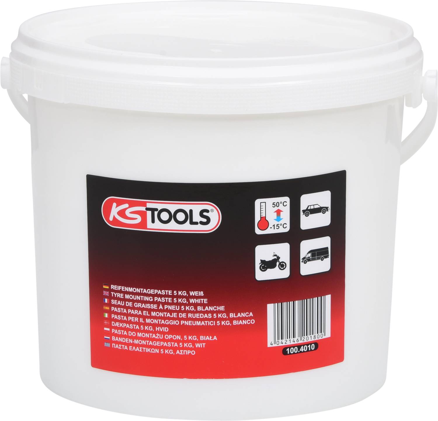 KS Tools Reifenmontagepaste 5 kg, weiß 100.4010
