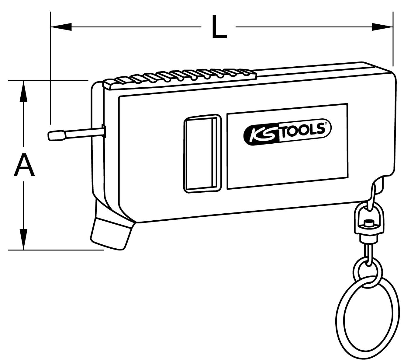 KS Tools Digital Reifendruck- und Reifenprofil-Tiefenmesser 100.4060