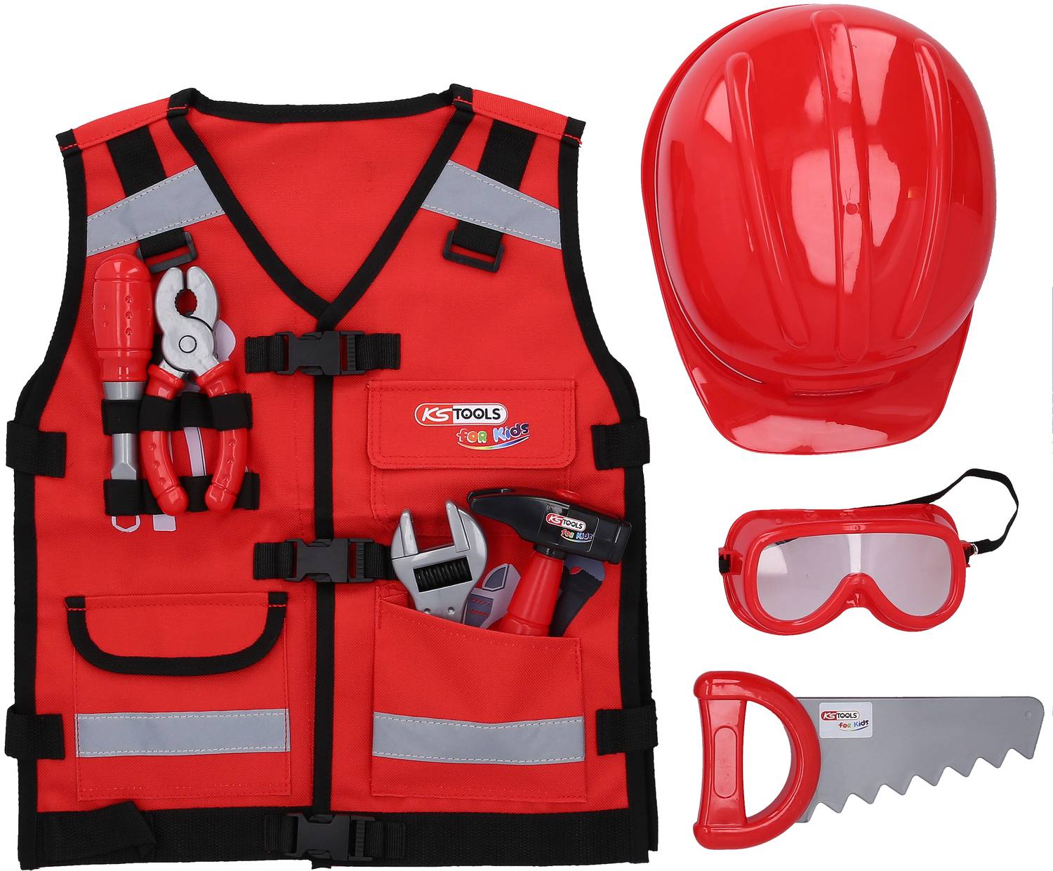KS Tools 100200 Werkzeug-Weste für Kinder mit Sortiment, 9-tlg