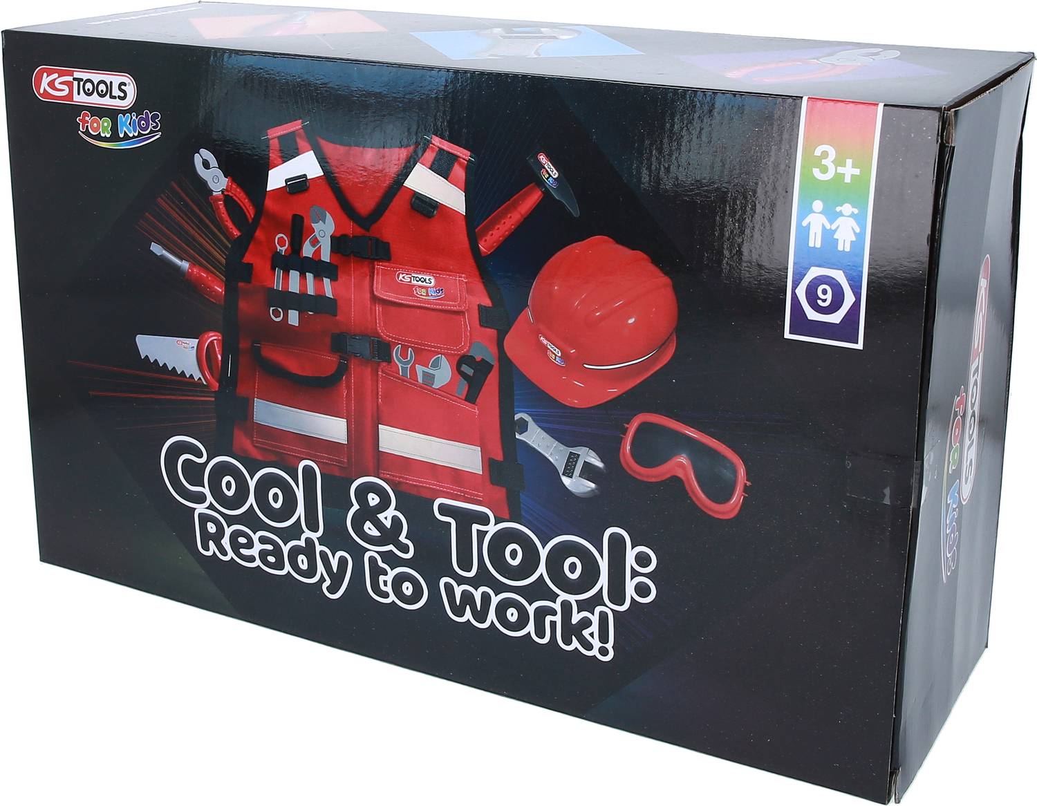 KS Tools 100200 Werkzeug-Weste für Kinder mit Sortiment, 9-tlg