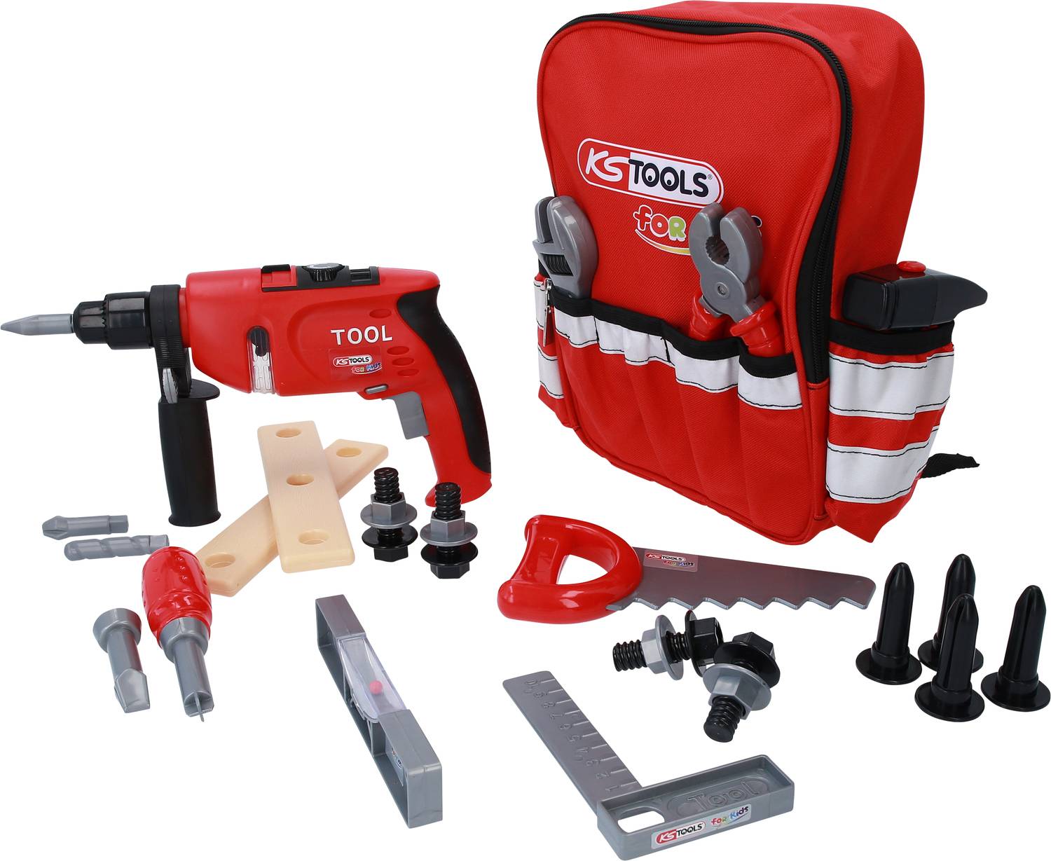 KS Tools Werkzeug-Rucksack für Kinder mit Sortiment, 25-tlg