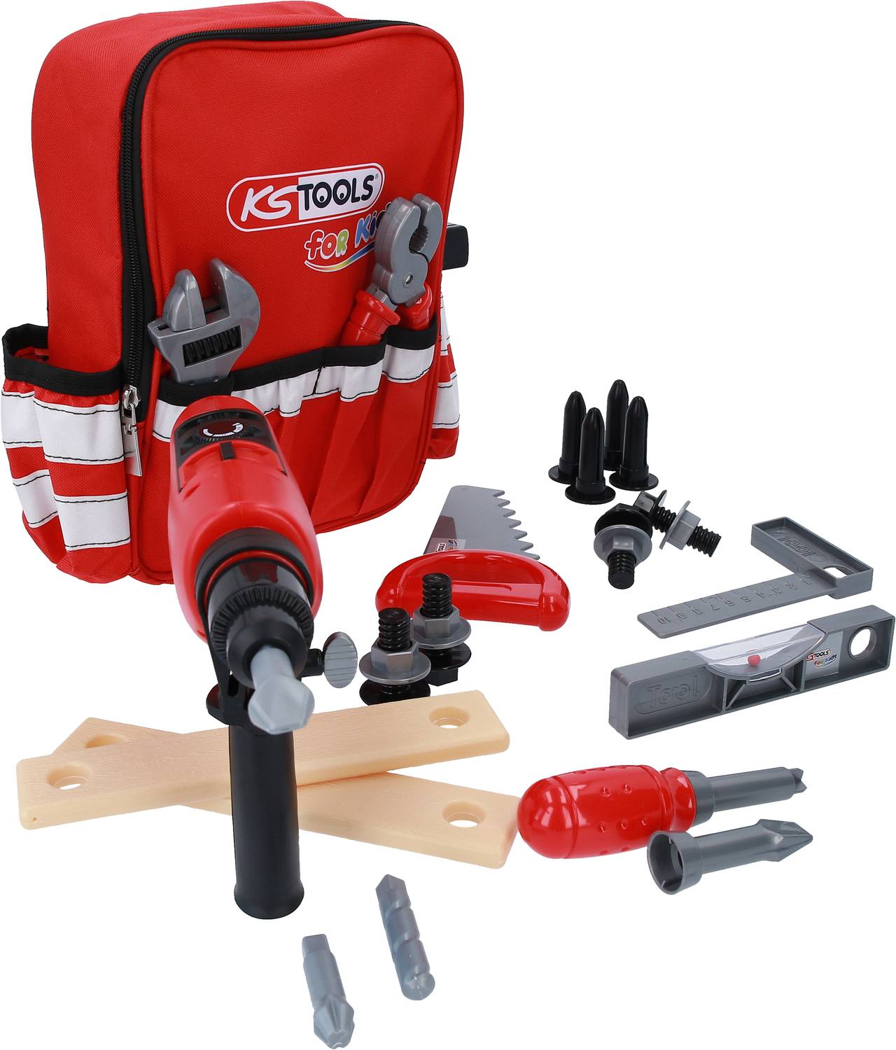 KS Tools Werkzeug-Rucksack für Kinder mit Sortiment, 25-tlg