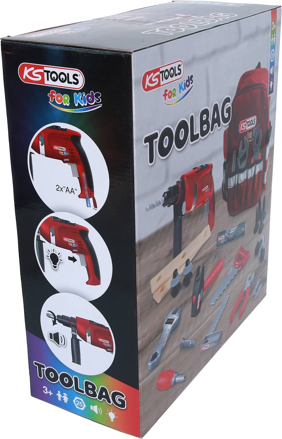 KS Tools 100201 Werkzeug-Rucksack für Kinder mit Sortiment, 25-tlg