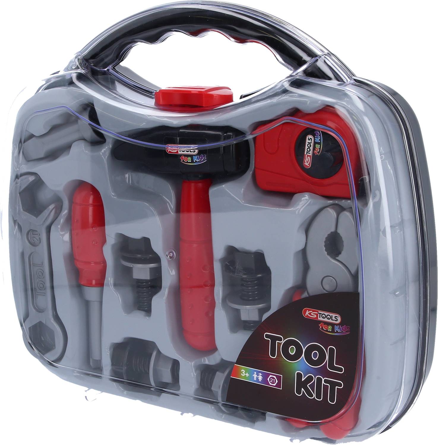 KS Tools 100203 Kinder Werkzeug-Satz mit Werkzeugkoffer, 21-tlg