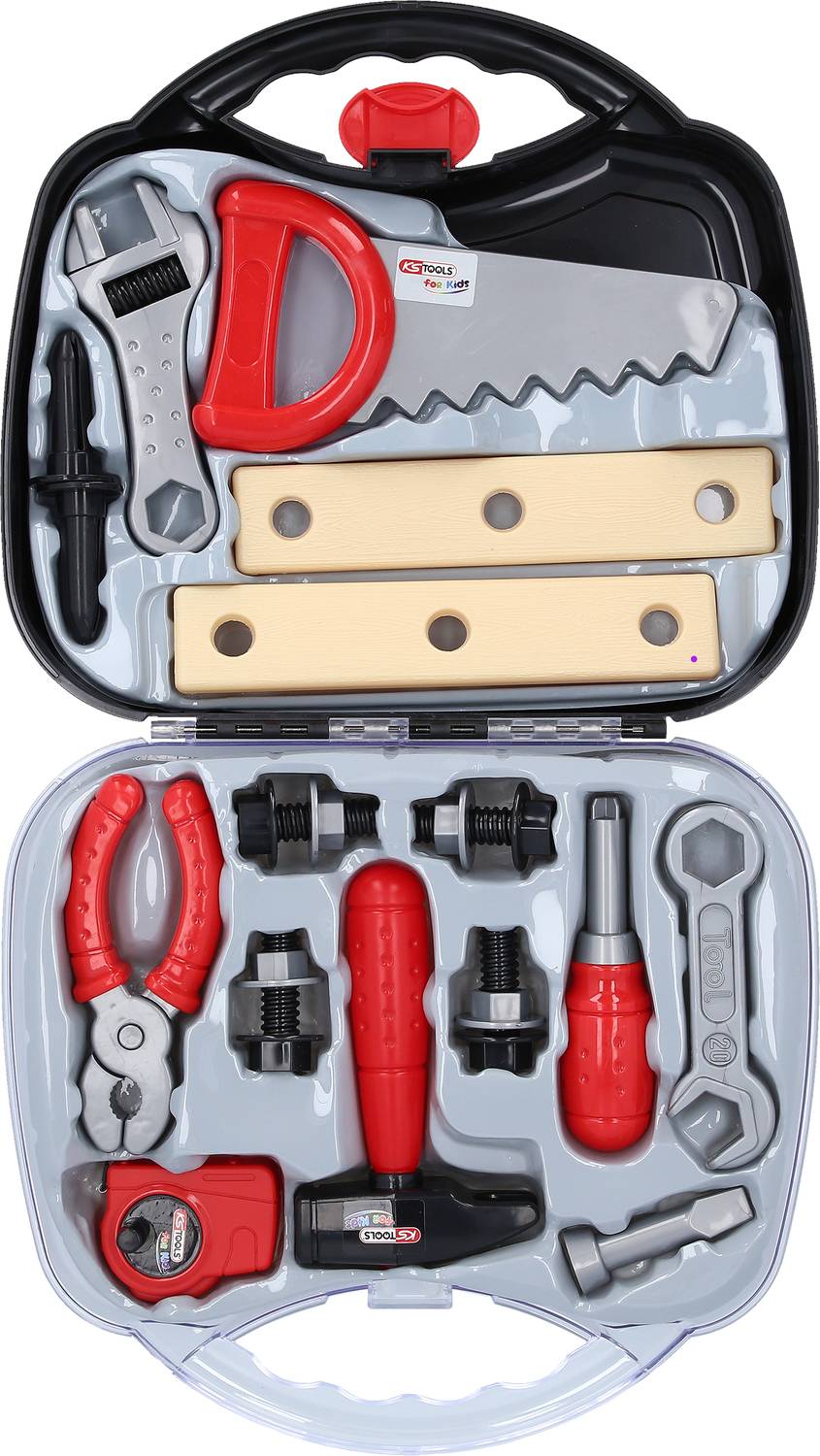 KS Tools 100203 Kinder Werkzeug-Satz mit Werkzeugkoffer, 21-tlg