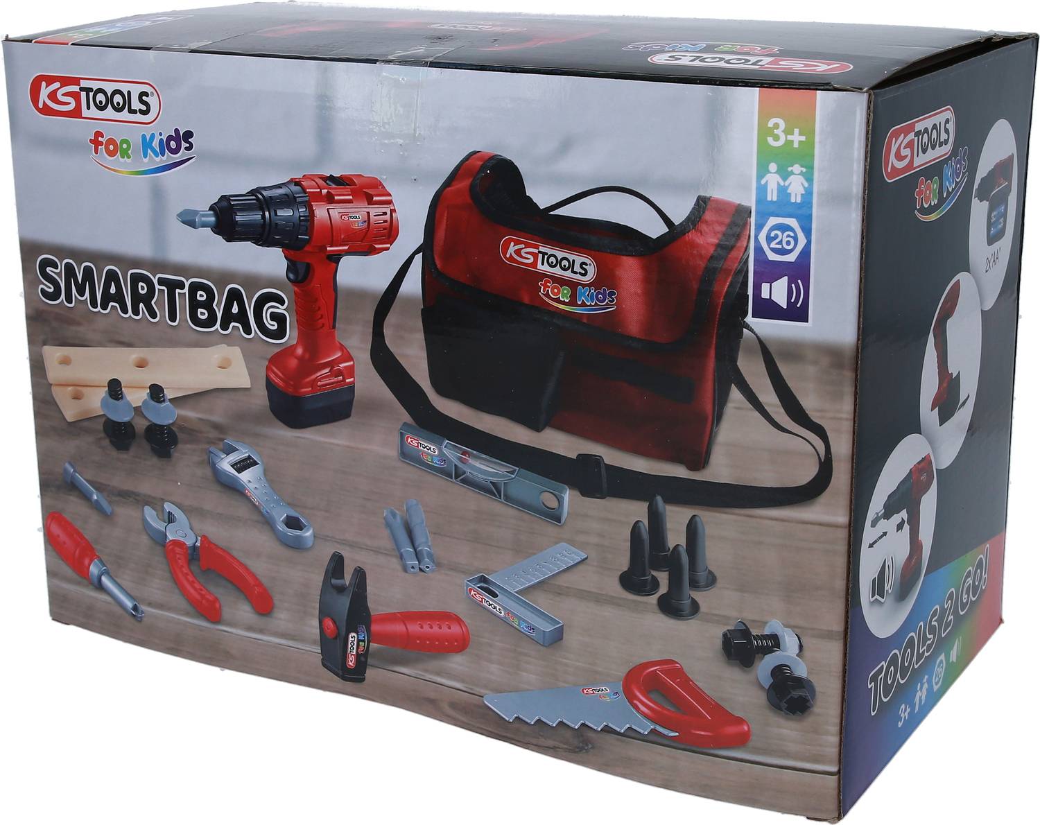 KS Tools Kinder Werkzeug-Satz mit Smartbag-Tasche, 26-tlg