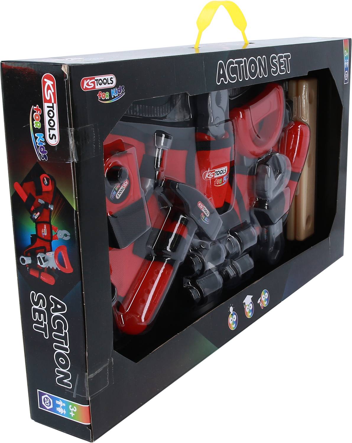 KS Tools 100206 Kinder Werkzeug-Satz mit Werkzeuggürtel, 20-tlg