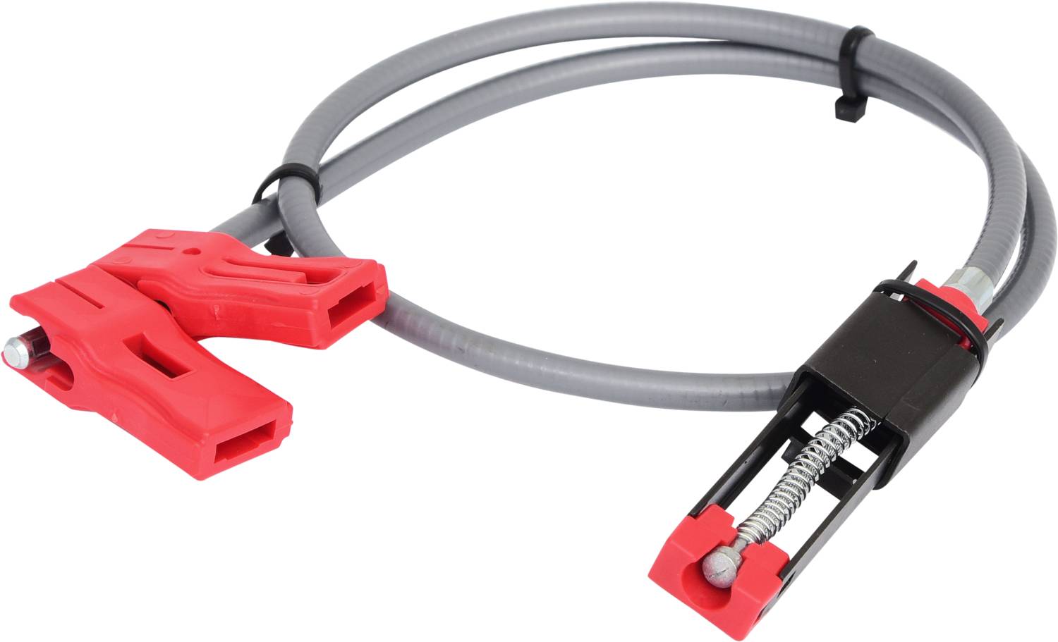 Überbrückungskabel mit roten und schwarzen Klemmen, geeignet für das Starten von Fahrzeugbatterien.