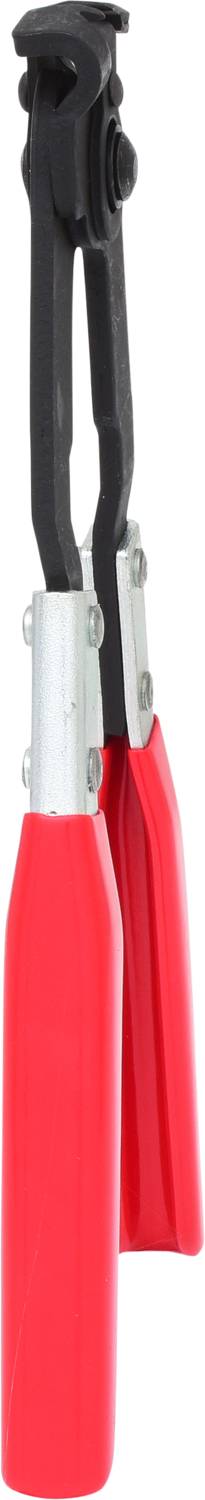 Zwei rote, längliche Gummischutzkappen an schwarzen Metallarmen.