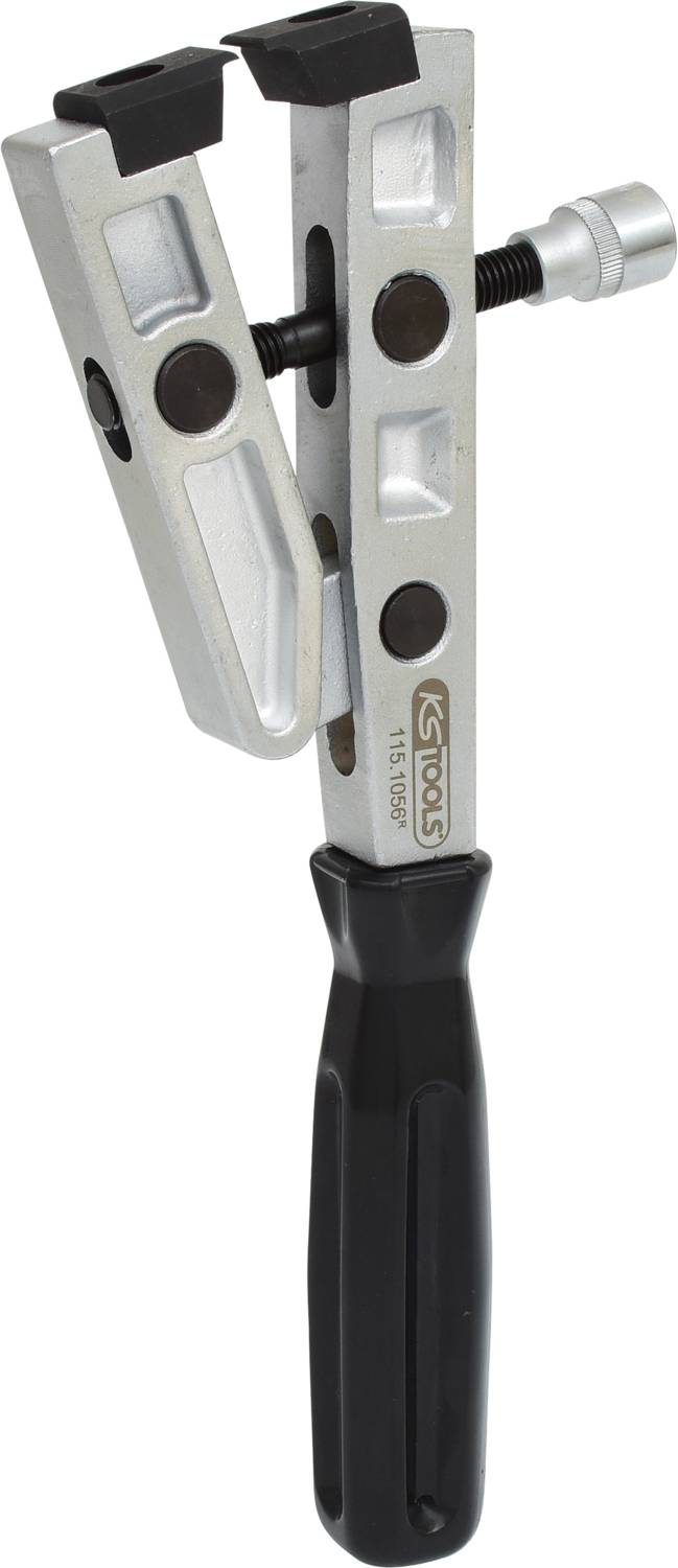 Abzieher-Werkzeug mit schwarzem Griff, silbernem Körper und Schraubmechanismus, verwendet zum Entfernen von Lagern oder Buchsen.