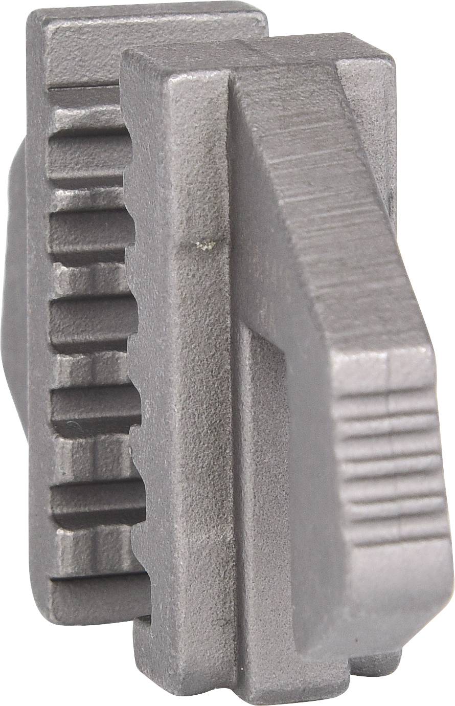 Metallisches Zahnrad mit senkrechten, gleichmäßigen Zähnen.