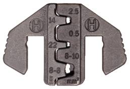 Flachstecker-Isolierungsentferner aus Metall mit verschiedenen Größen von Kabelkanälen.