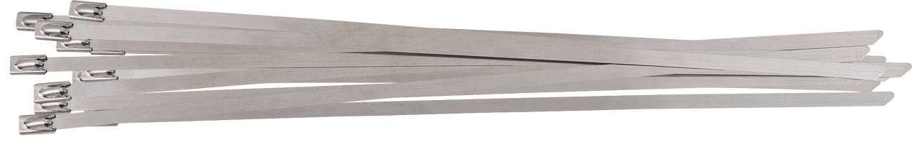 KS Tools 115.1592 Edelstahl Kabelbinder mit Kugelverschluss, 4,6x250mm, 100 Stück