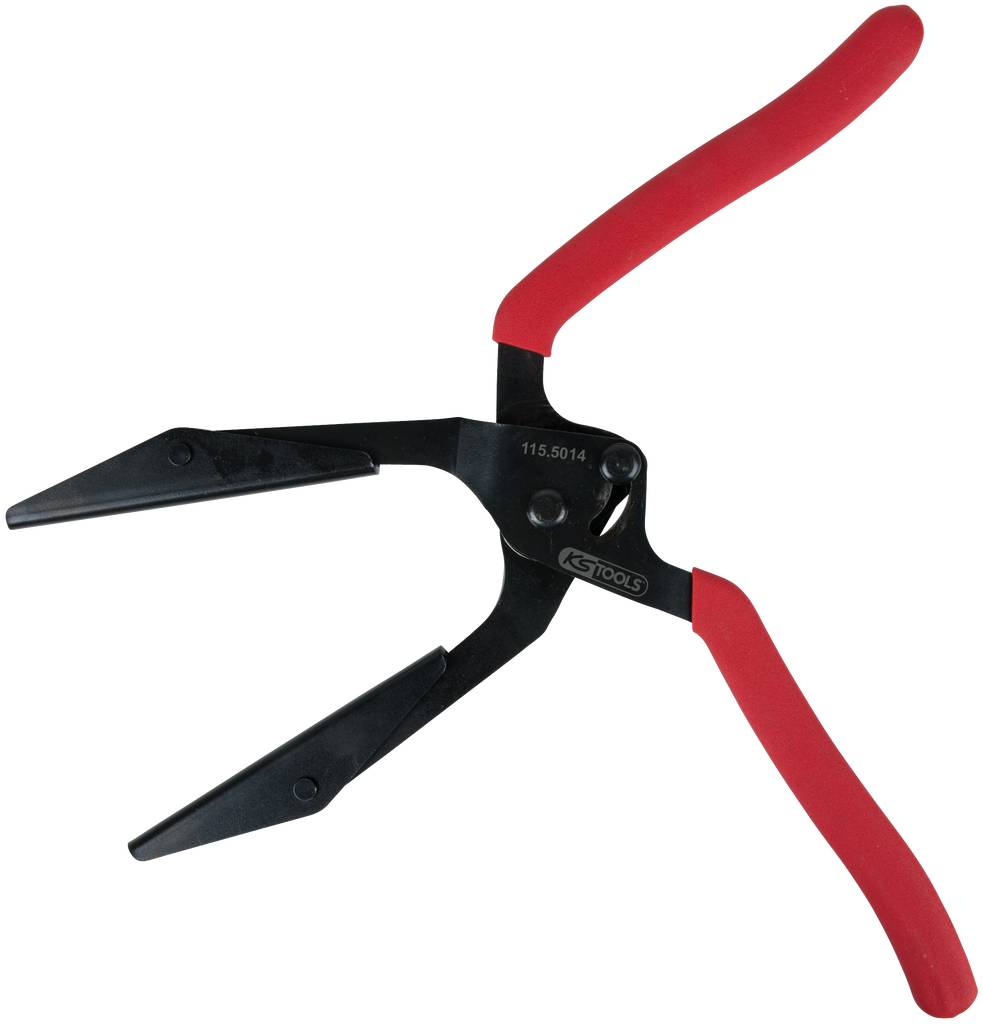 KS Tools 115.5014 Stufenlose-Abklemmzange abgewinkelt, Ø 74,0mm