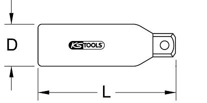 KS Tools Reduzieradapter mit Schutzisolierung, 3/8"F x 1/4"M 117.1190