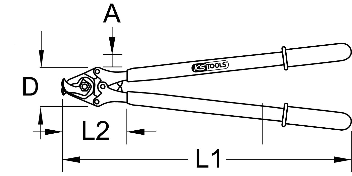 KS Tools Kabelschere mit Schutzisolierung, 600mm 117.1260