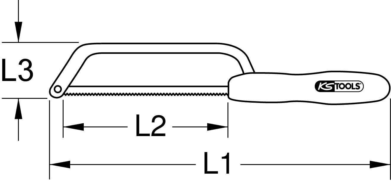 KS Tools Metallbügelsäge mit Schutzisolierung, 280mm 117.1321