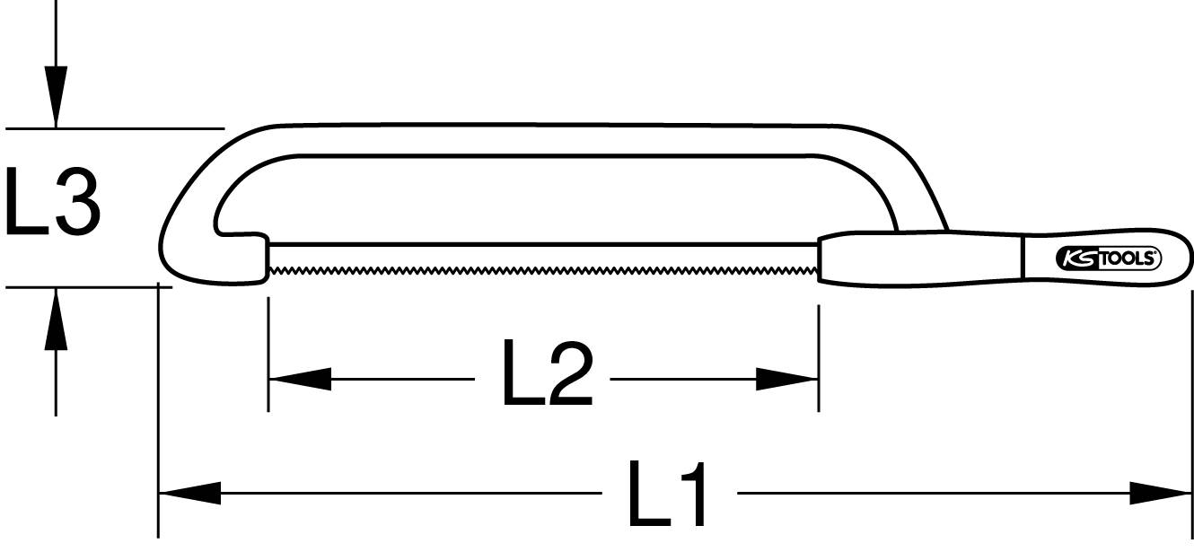 KS Tools Metallbügelsäge mit Schutzisolierung, schwere Ausführung 117.1323