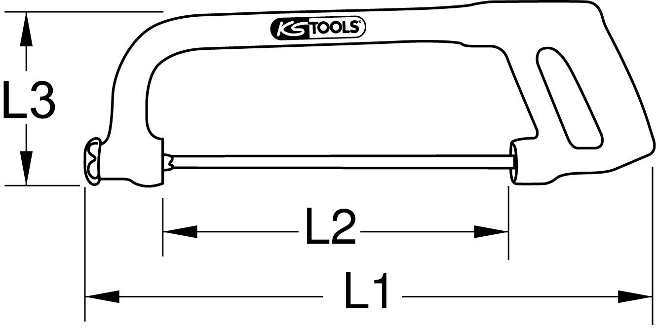 KS Tools Metallbügelsäge mit Schutzisolierung, 275mm 117.1325