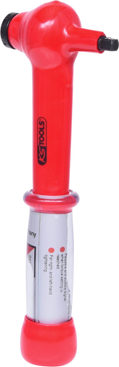 Ein roter tragbarer Reifenfüller mit silbernem Mittelteil und Aufschrift 'KS Tools'.