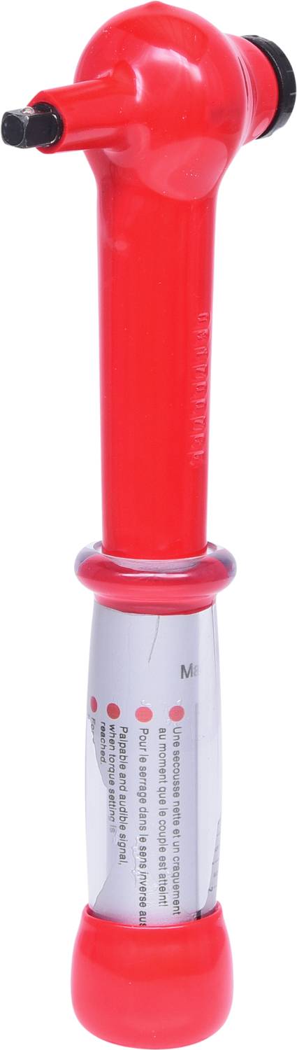 Rotes medizinisches Otoskop mit beleuchteter Spitze und ergonomischem Griff.