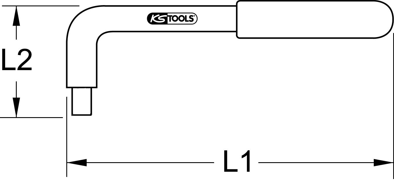 KS Tools 1/2" Winkel-Aufsteckschlüssel mit Schutzisolierung 117.1403