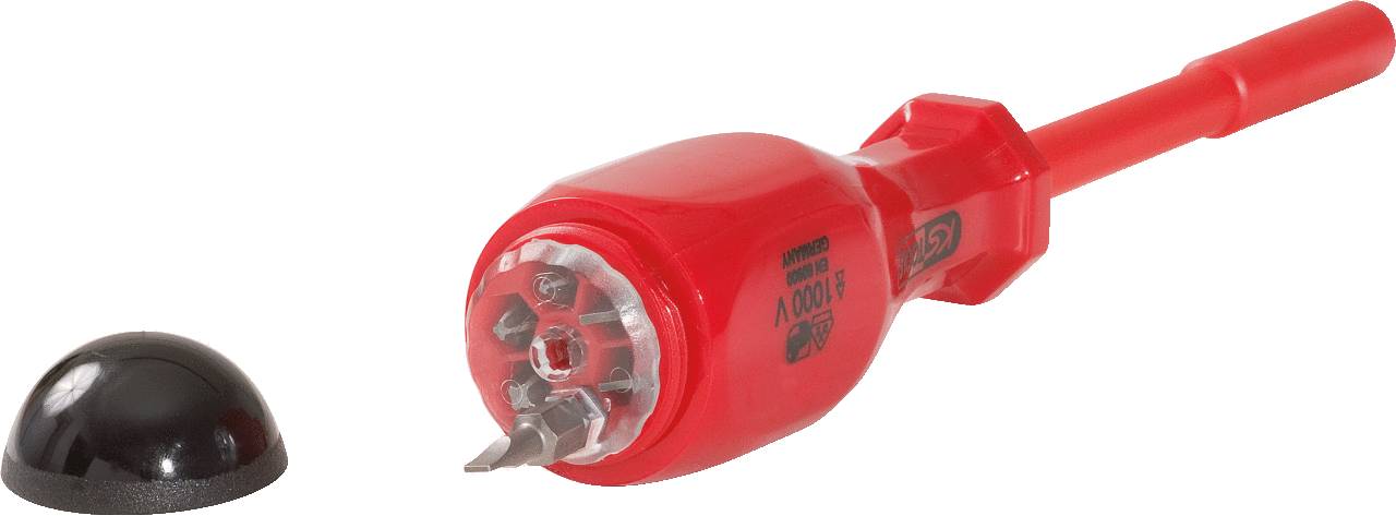 KS Tools 1/4" Bit-Schraubendreher mit Schutzisolierung und Magazin 117.1625