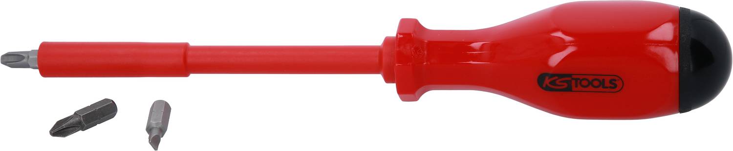 KS Tools 1/4" Bit-Schraubendreher mit Schutzisolierung und Magazin 117.1625