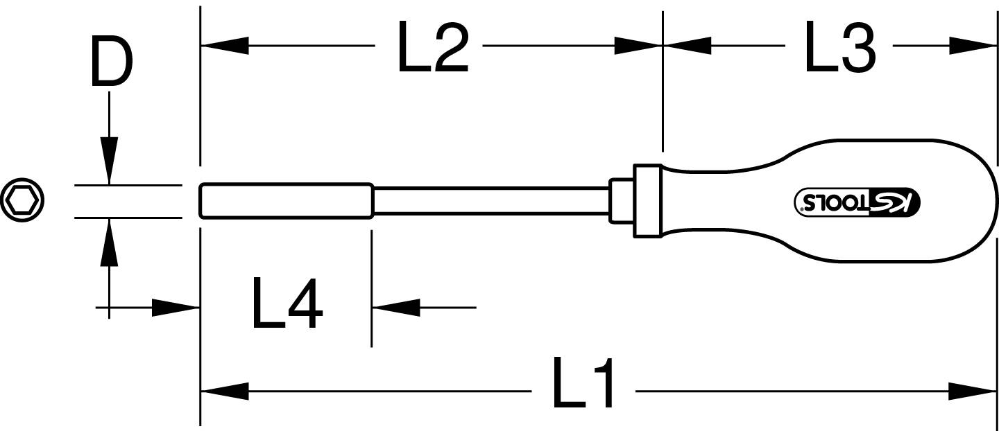 KS Tools 1/4" Bit-Schraubendreher mit Schutzisolierung und Magazin 117.1625