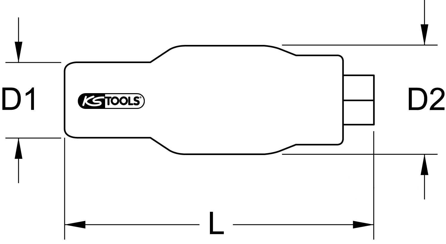 3/8" Festeingestellter Drehmomentbegrenzer mit Schutzisolierung, 18Nm KS Tools 117.3803