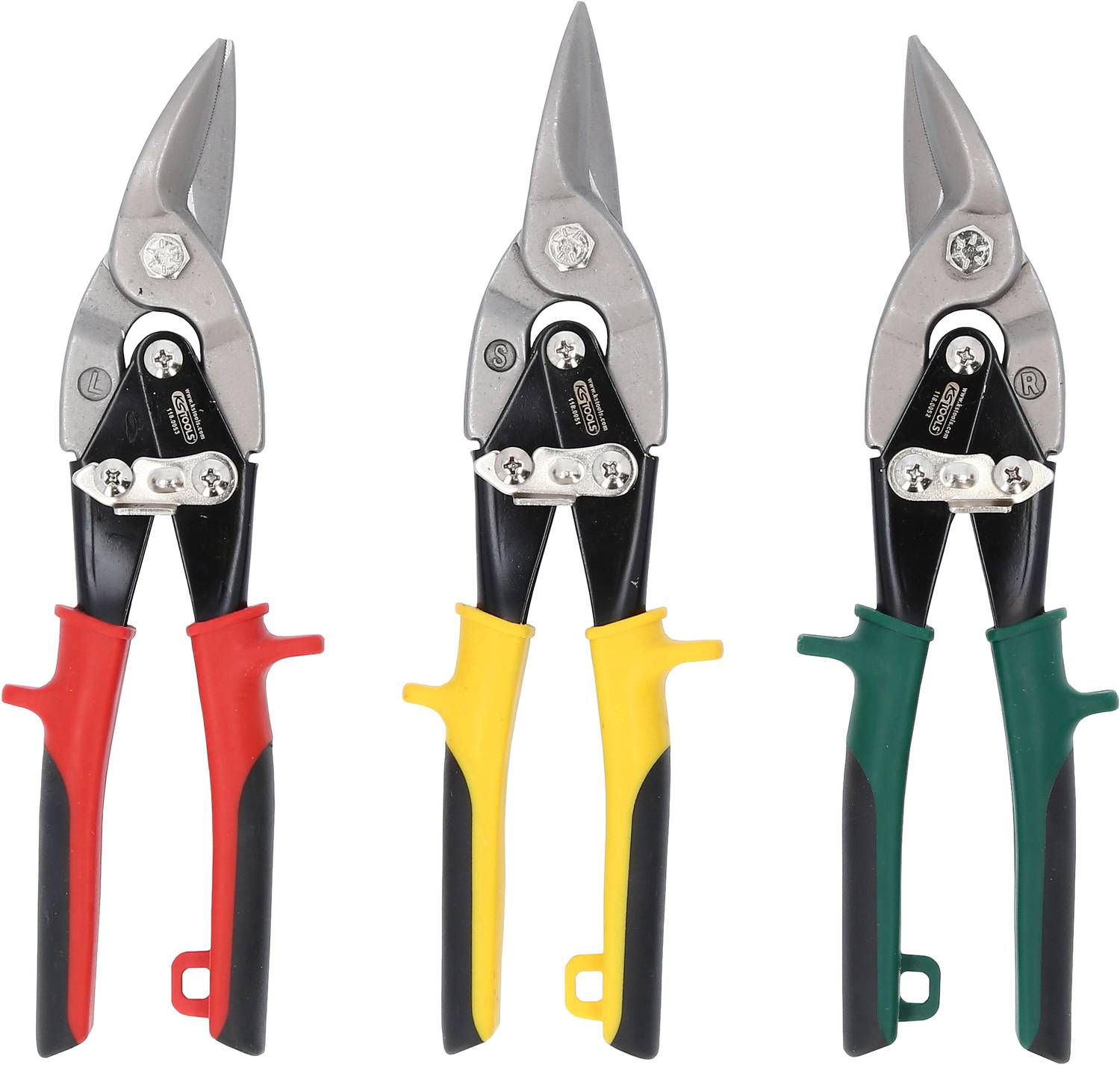 KS Tools 118.0050 Hebel-Blechdurchgangsscheren-Satz, 3-tlg