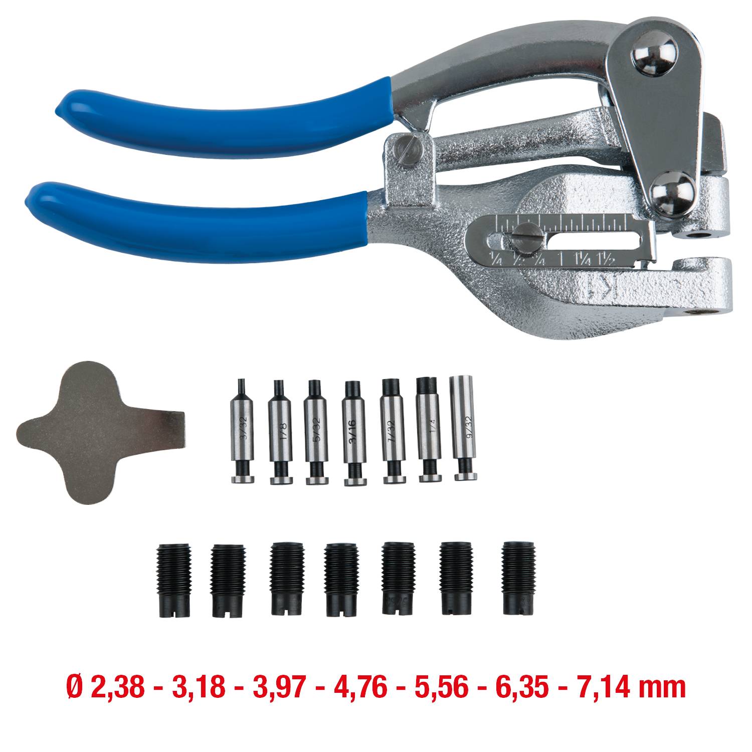 KS Tools 118.0105 Lochzangen-Satz, 16-tlg