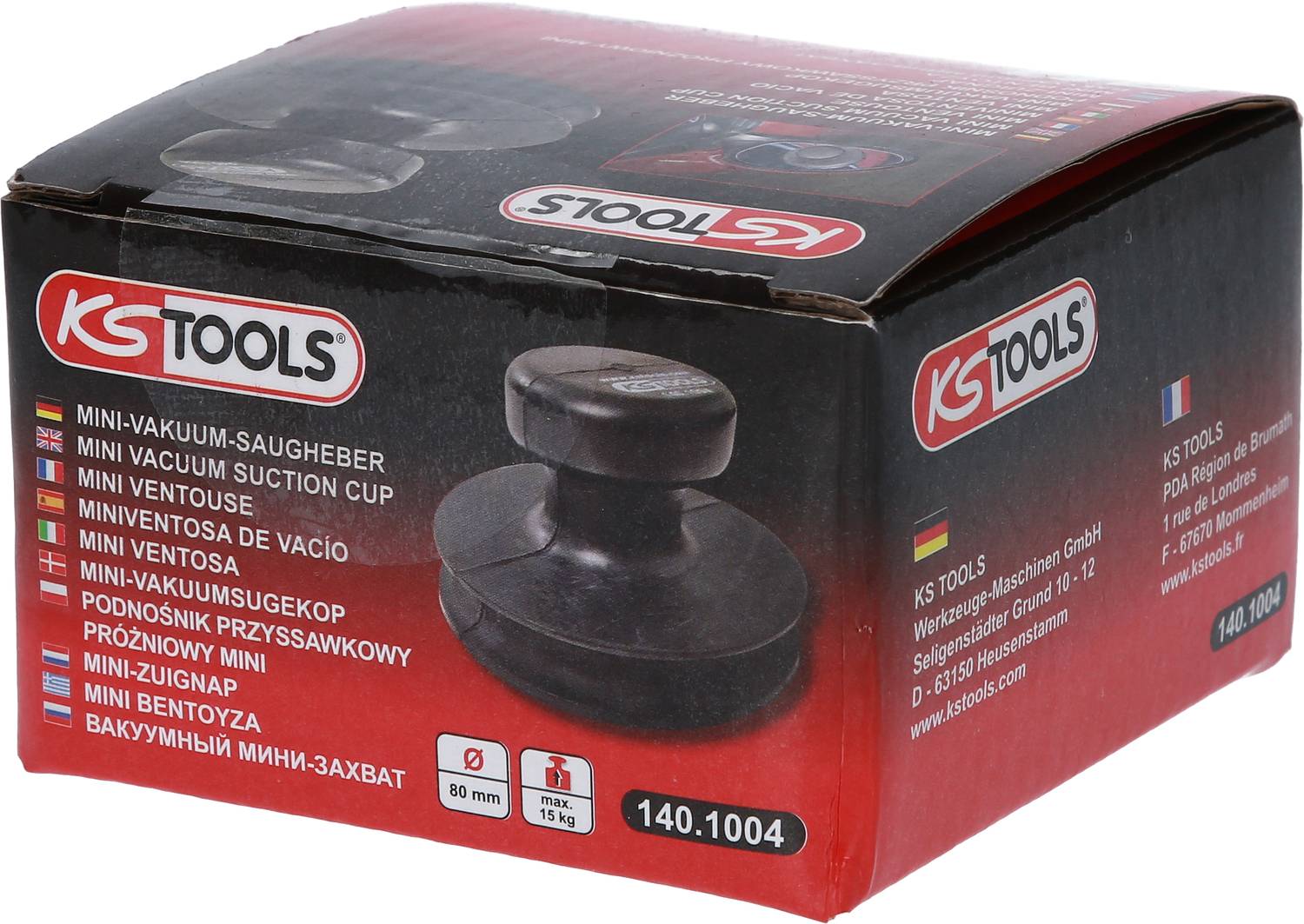 KS Tools Mini-Vakuum-Saugheber, max 15kg, Ø 80mm 140.1004