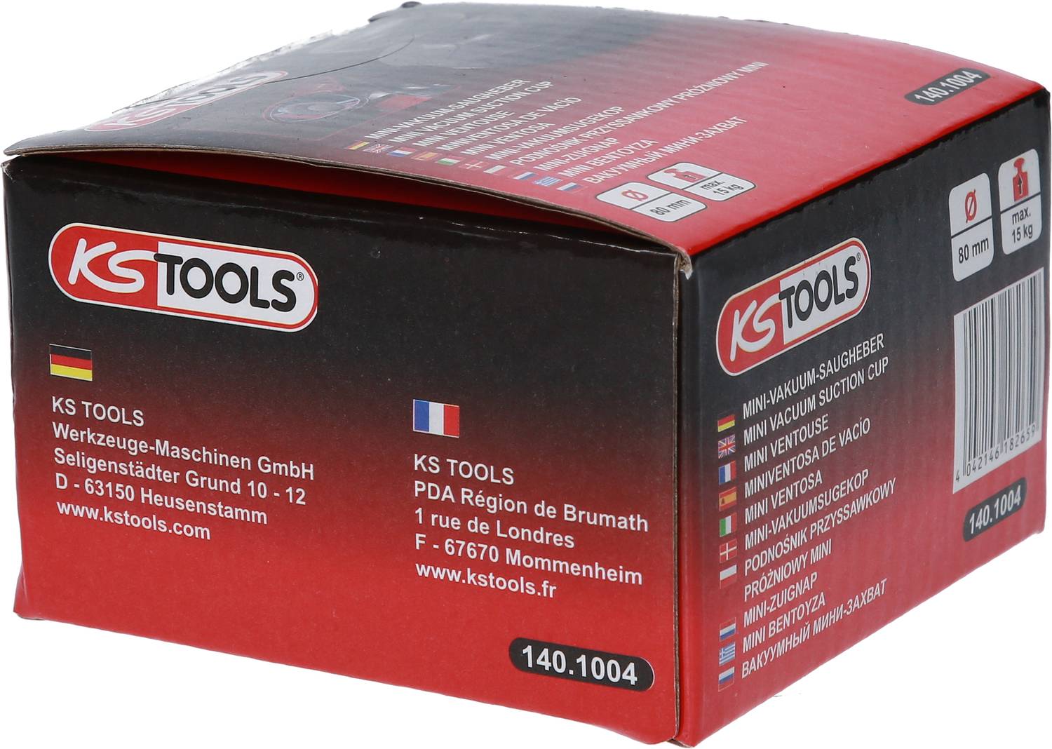 KS Tools Mini-Vakuum-Saugheber, max 15kg, Ø 80mm 140.1004