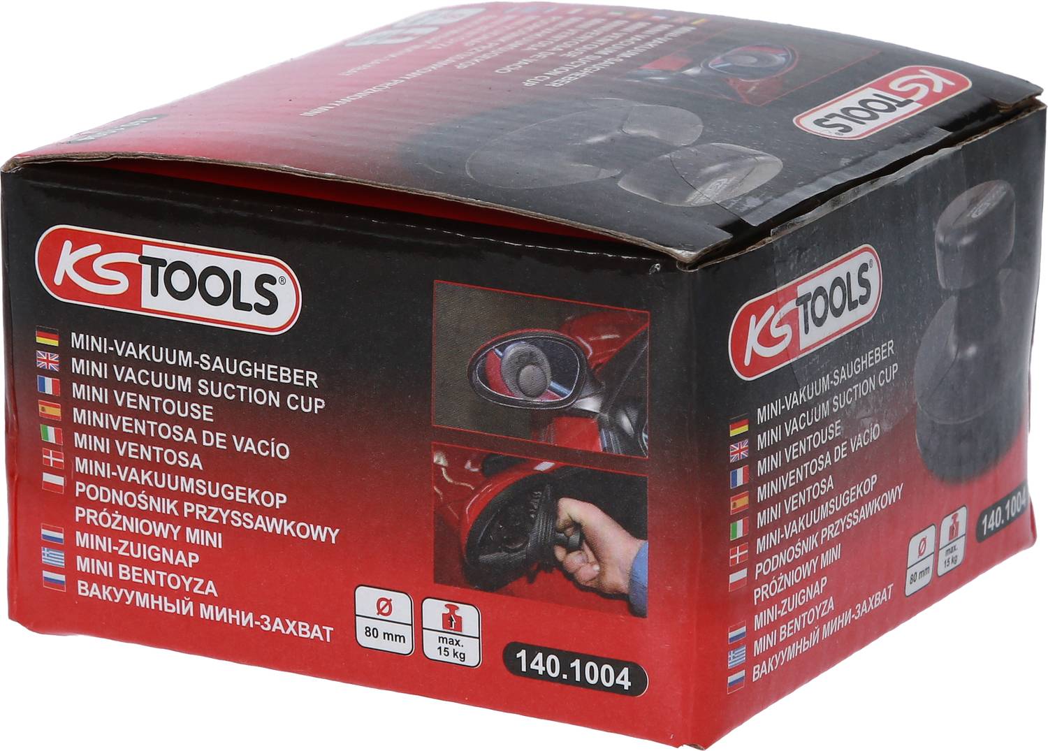KS Tools Mini-Vakuum-Saugheber, max 15kg, Ø 80mm 140.1004