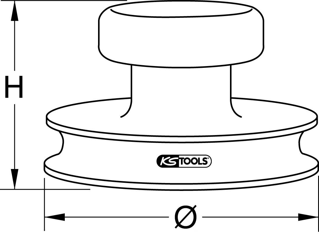 KS Tools Mini-Vakuum-Saugheber, max 15kg, Ø 80mm 140.1004