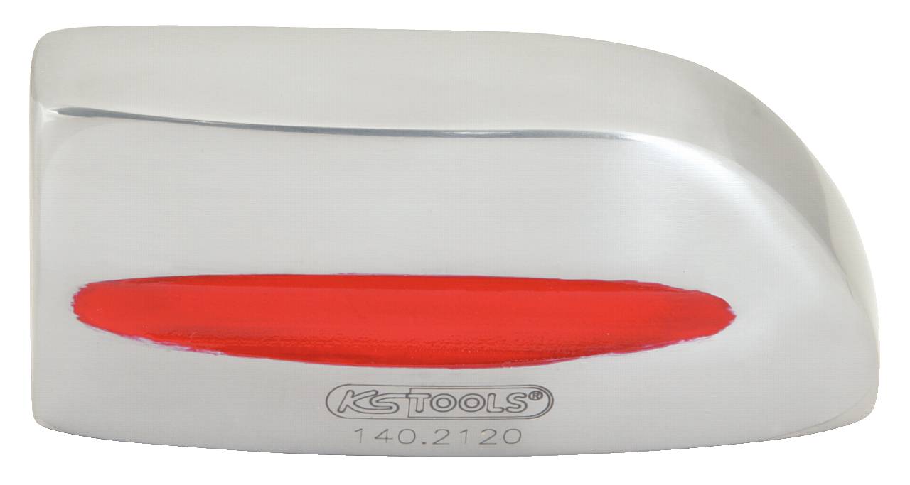 Ein silbernes Werkzeug mit einer roten Markierung und der Aufschrift 'KS TOOLS 140.2120'.
