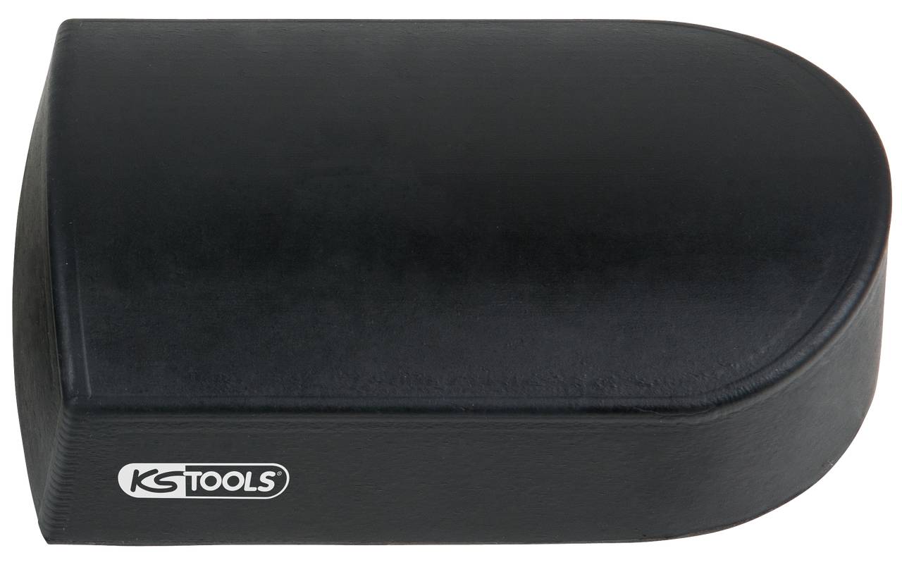 Ein schwarzer, abgerundeter Kunststoffschutz mit dem Logo 'KSTOOLS' auf der Oberfläche.