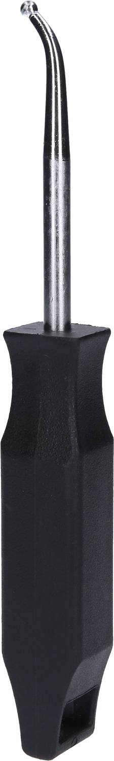 Kleiner Haken mit schwarzem Plastikgriff, verwendet zum Entfernen von Dichtungsringen bei der Autoreparatur.