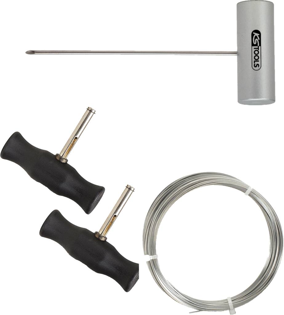 KS Tools Drahtschneide-Satz mit 4-kant-Schneiddraht, 4-tlg 140.2250